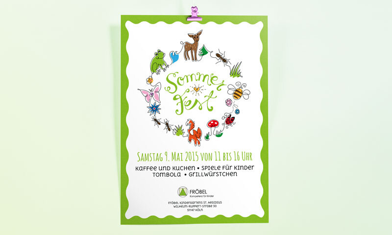 Hand Lettering Design für Sommerfest illustration-kindergarten-tiere-bonn