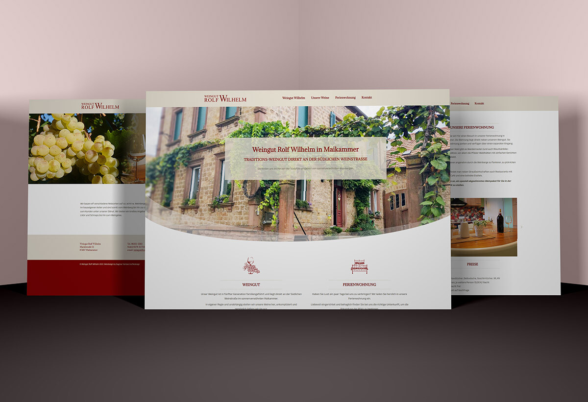 Webdesign in Wordpress für Weingut
